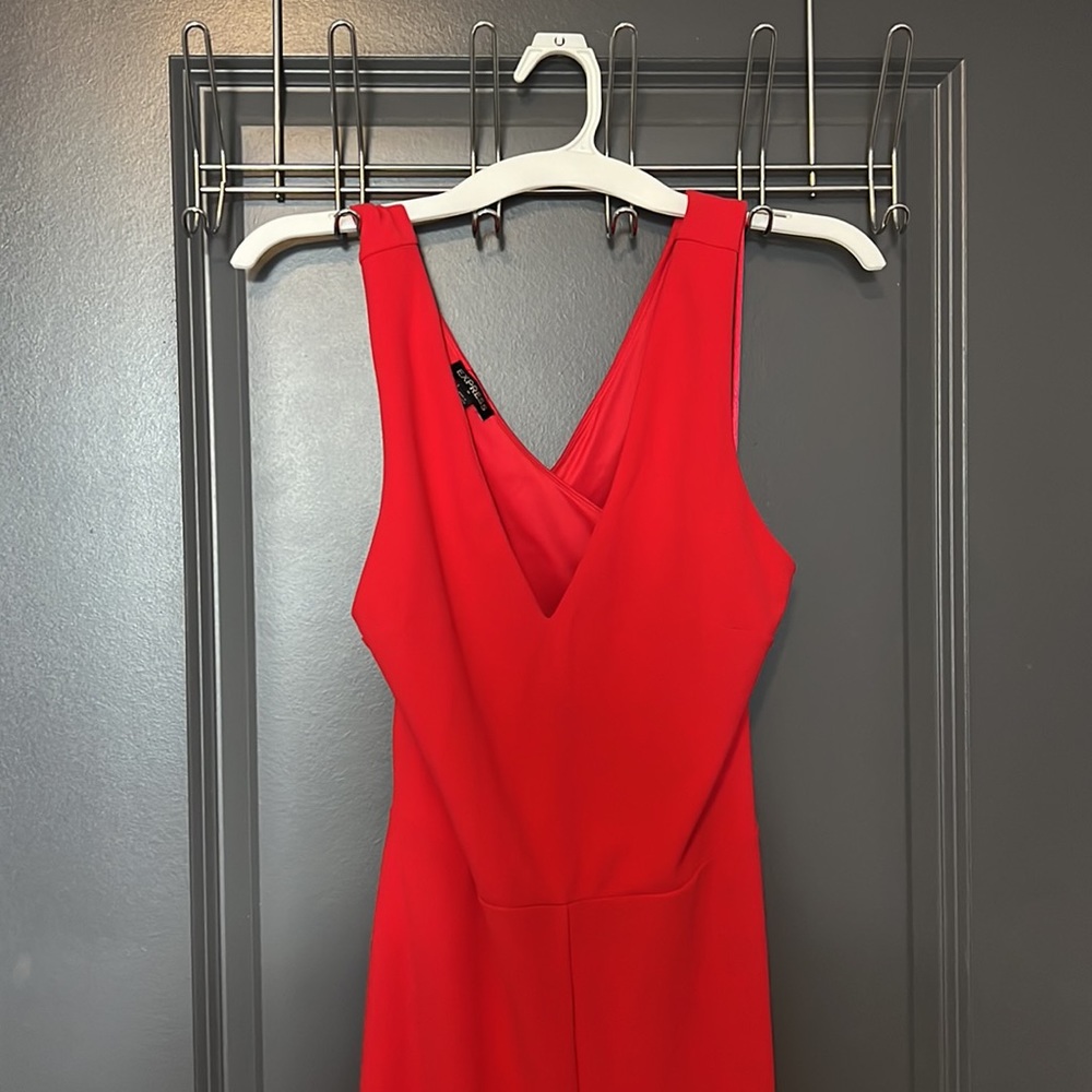 Express Red Jumpsuit - Picture 2 of 4